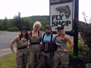 Bloggers "tied" their hand at fly fishing in Wilmington.