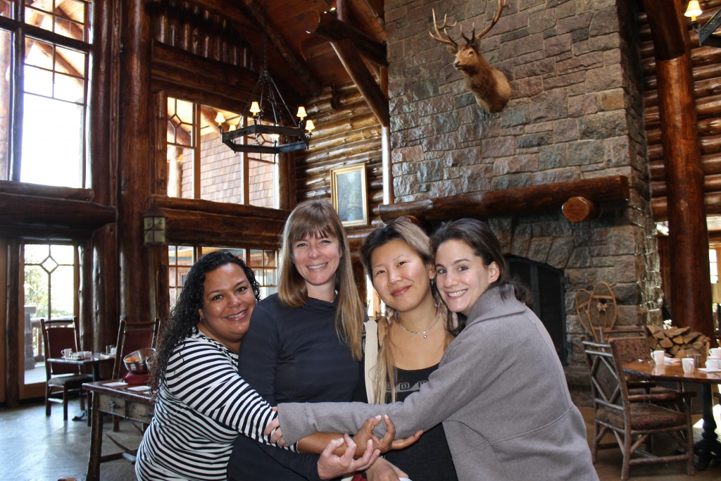 Carol Cain, Susan Barnes, Ko Im and Maggie Parker had a great time staying at the Whiteface Lodge!