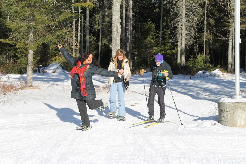 Carol and Susan had a great time snowshoeing with a local expert.