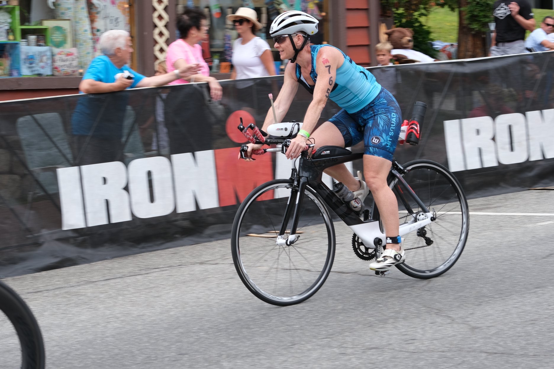 Ironman competitor on the bike